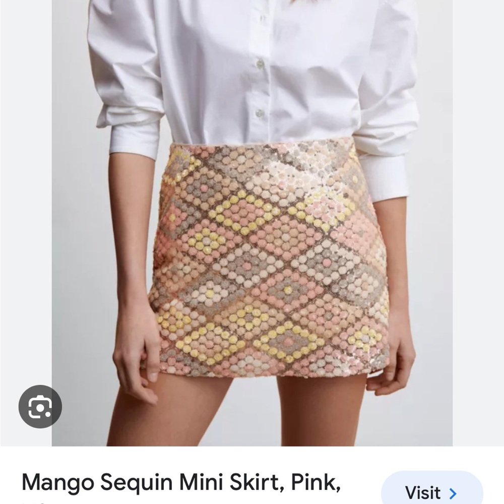 MANGO Sequin Mini Skirt, size medium